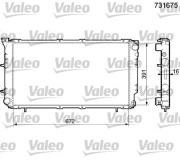 731675 Chladič, chlazení motoru VALEO