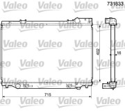 731833 Chladič, chlazení motoru VALEO