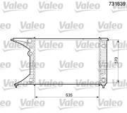 731839 Chladič, chlazení motoru VALEO