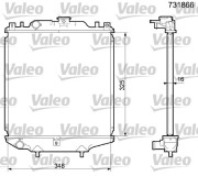 731866 Chladič, chlazení motoru VALEO