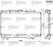 732326 Chladič, chlazení motoru VALEO