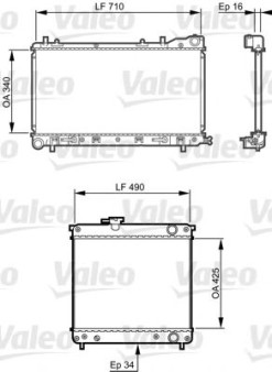 734406 Chladič, chlazení motoru VALEO