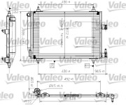 817465 VALEO kondenzátor klimatizácie 817465 VALEO