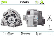 436619 Alternátor VALEO RE-GEN REMANUFACTURED VALEO