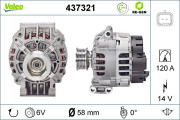 437321 generátor VALEO RE-GEN REMANUFACTURED VALEO