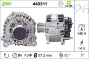 440311 Alternátor VALEO RE-GEN REMANUFACTURED VALEO