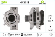 443111 Alternátor VALEO CORE-FLEX VALEO