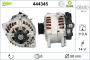 444345 Alternátor VALEO RE-GEN REMANUFACTURED VALEO