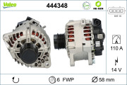 444348 generátor VALEO RE-GEN REMANUFACTURED VALEO