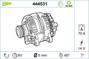444531 VALEO alternátor 444531 VALEO