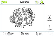 444538 generátor VALEO RE-GEN REMANUFACTURED VALEO