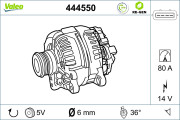 444550 Alternátor VALEO RE-GEN REMANUFACTURED VALEO