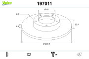 197011 Brzdový kotouč VALEO