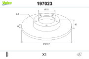 197023 Brzdový kotouč VALEO