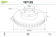 197135 Brzdový kotouč VALEO