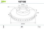 197190 Brzdový kotouč VALEO