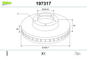 197317 Brzdový kotouč VALEO