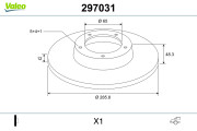 297031 Brzdový kotouč VALEO