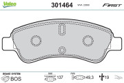 301464 Sada brzdových destiček, kotoučová brzda FIRST VALEO