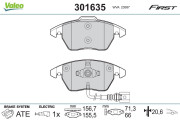 301635 VALEO sada brzdových platničiek kotúčovej brzdy 301635 VALEO