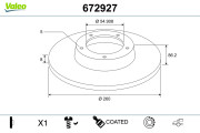 672927 Brzdový kotouč COATED VALEO