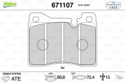 671107 Sada brzdových destiček, kotoučová brzda VALEO
