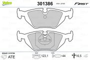 301386 Sada brzdových destiček, kotoučová brzda FIRST VALEO