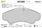 301569 Sada brzdových destiček, kotoučová brzda FIRST VALEO