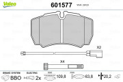 601577 Sada brzdových destiček, kotoučová brzda VALEO