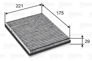 715750 Filtr, vzduch v interiéru VALEO PROTECT VALEO