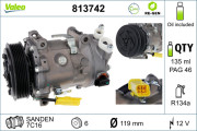 813742 Kompresor, klimatizace VALEO RE-GEN REMANUFACTURED VALEO