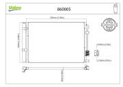 860005 Kondenzátor, klimatizace VALEO