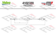 4102320 Tažné lanko, ovládání spojky FTE CLUTCH ACTUATION VALEO