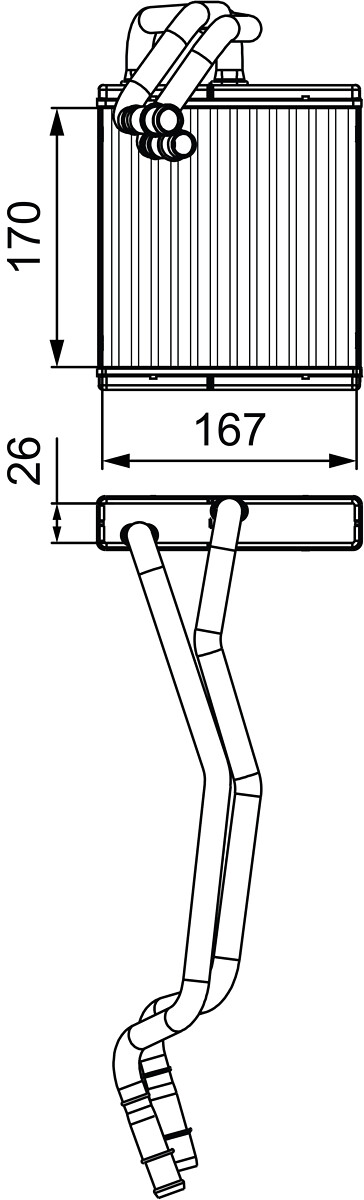 811509 Výměník tepla, vnitřní vytápění VALEO