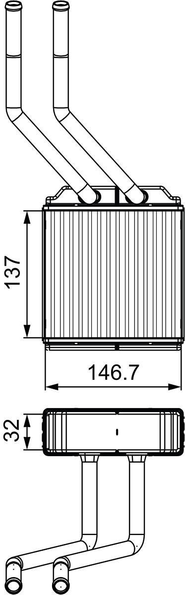 811520 Výměník tepla, vnitřní vytápění VALEO