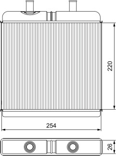 811539 Výměník tepla, vnitřní vytápění VALEO