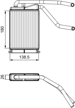 811546 Výměník tepla, vnitřní vytápění VALEO