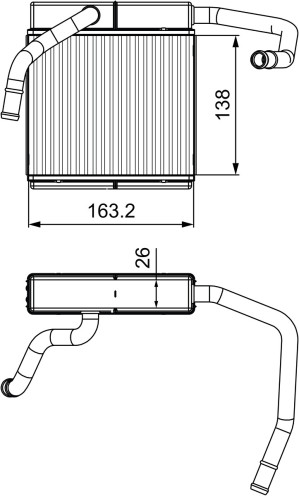 811552 Výměník tepla, vnitřní vytápění VALEO