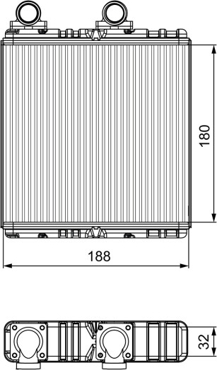 811554 Výměník tepla, vnitřní vytápění VALEO