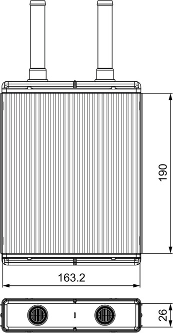 811560 Výměník tepla, vnitřní vytápění VALEO