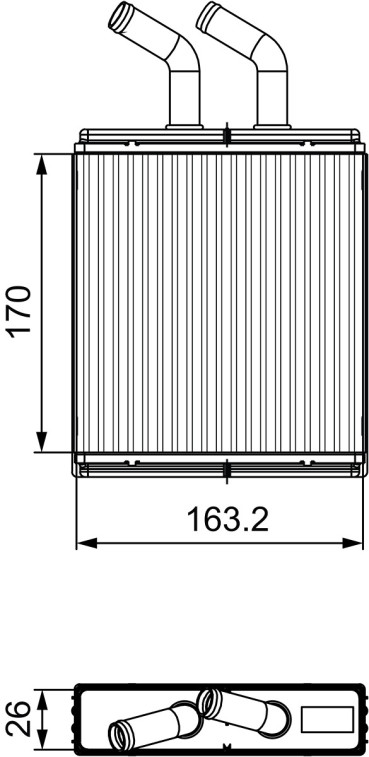 811561 Výměník tepla, vnitřní vytápění VALEO