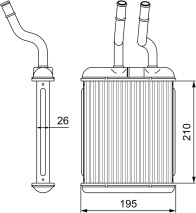 812279 Výměník tepla, vnitřní vytápění VALEO