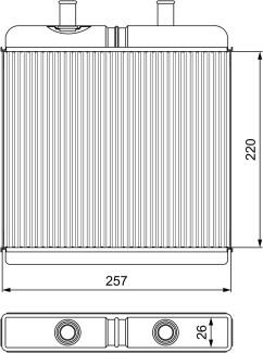 812340 Výměník tepla, vnitřní vytápění NEW ORIGINAL PART VALEO