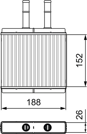 812442 Výměník tepla, vnitřní vytápění VALEO