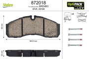 872018 Sada brzdových destiček, kotoučová brzda OPTIPACK for LCV VALEO