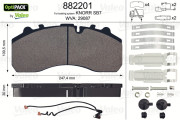 882201 Sada brzdových destiček, kotoučová brzda OPTIPACK VALEO