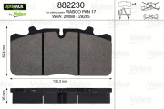 882230 Sada brzdových destiček, kotoučová brzda OPTIPACK VALEO