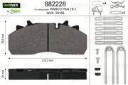 882228 Sada brzdových destiček, kotoučová brzda OPTIPACK VALEO
