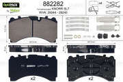 882282 Sada brzdových destiček, kotoučová brzda OPTIPACK VALEO