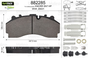 882285 Sada brzdových destiček, kotoučová brzda OPTIPACK VALEO